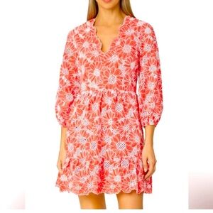 MILLY Brielle Tournesol Carol size 8 eyelet orange.